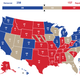 Los estados con su número de representantes. En marrón: los swing states (pueden variar). Imagen: 270towin